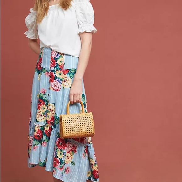 Anthropologie Claudette Midi Skirt NWT 12 - Picture 3 of 7